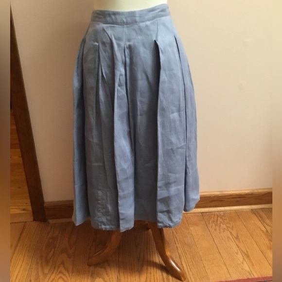 Talbots Linen Pleated Skirt - Picture 2 of 2